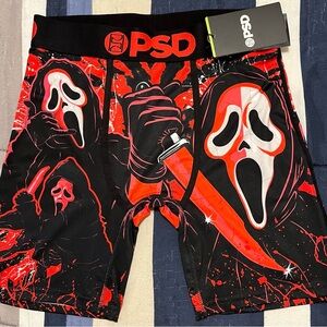 NWT PSD Ghostface Scream Men’s Boxer Briefs Underwear Sz S Small